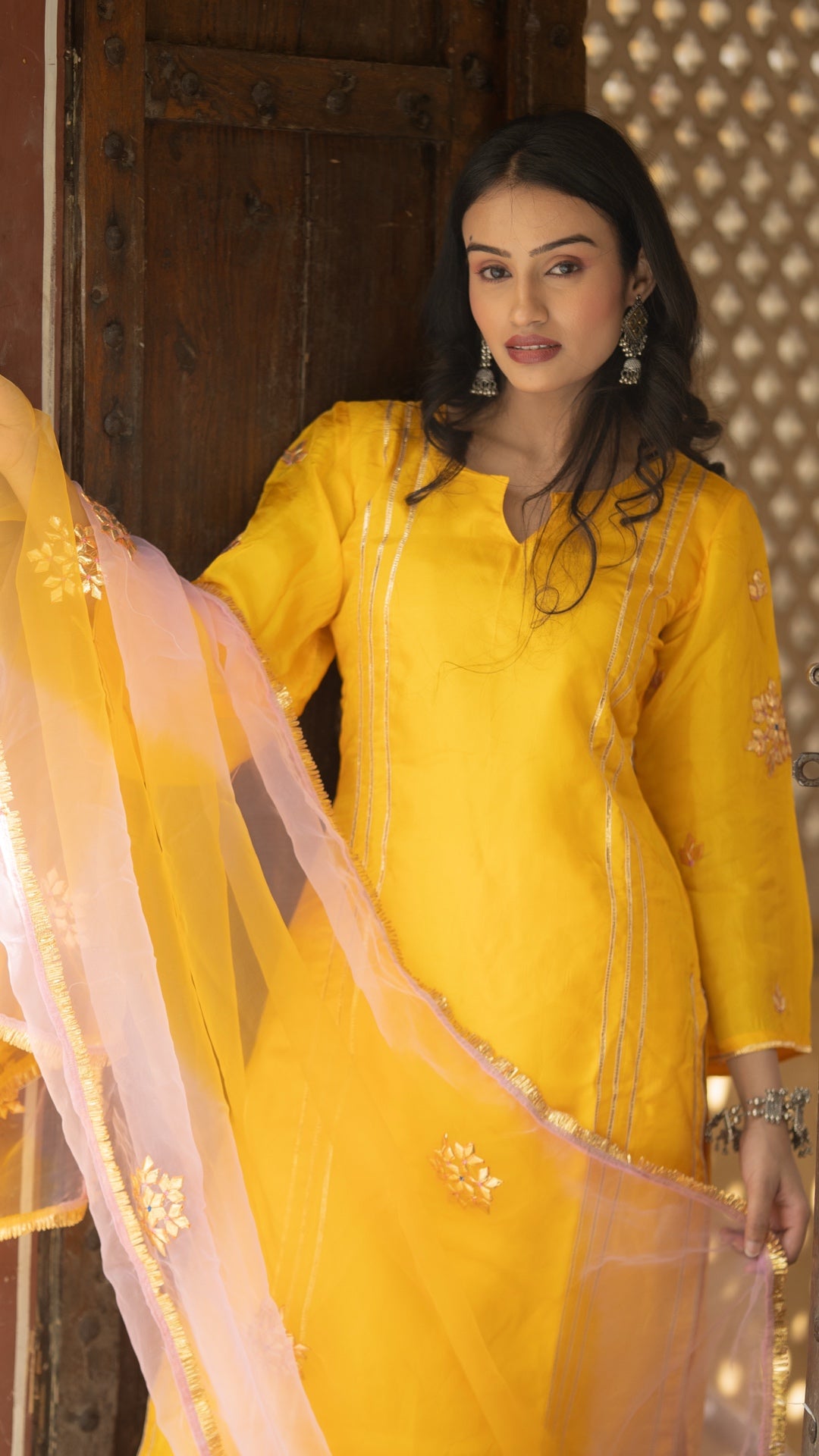 Maya Dream Yellow & Pink Suit Set