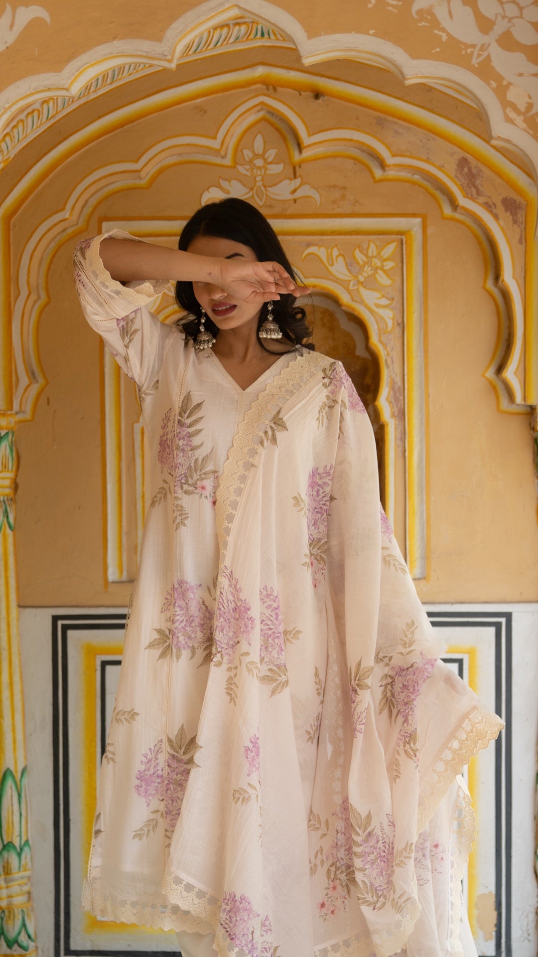 Catmint Pure Mulmul Chanderi Suit Set