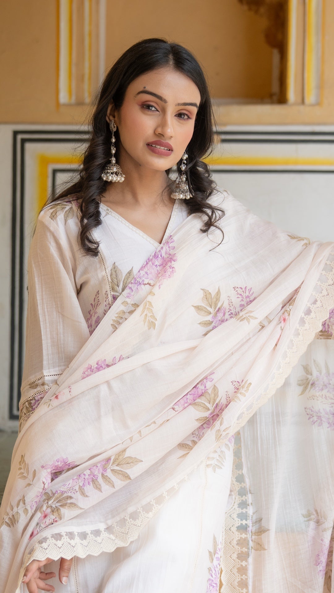 Catmint Pure Mulmul Chanderi Suit Set