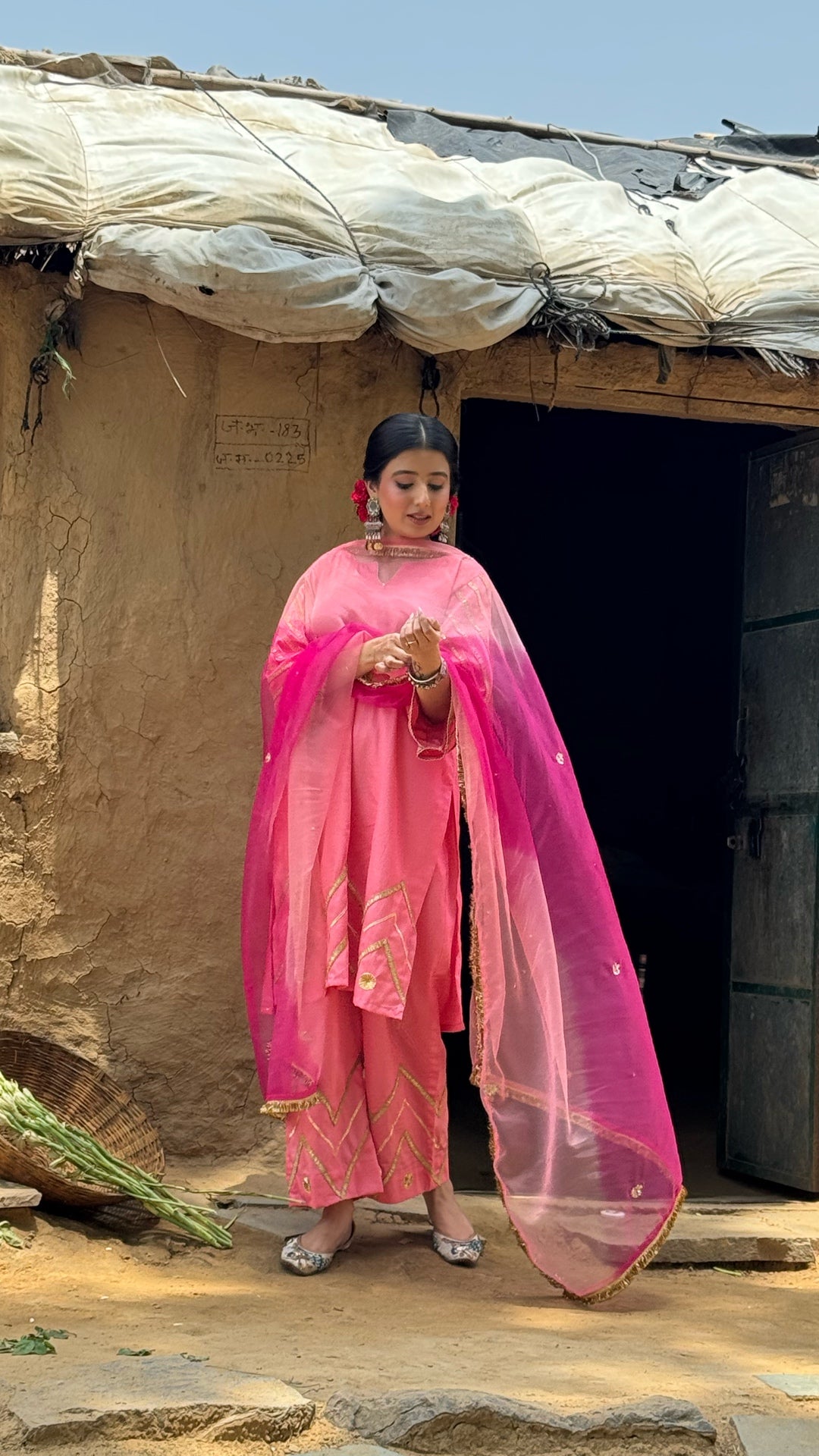 Mohini Peach & Pink Suit Set