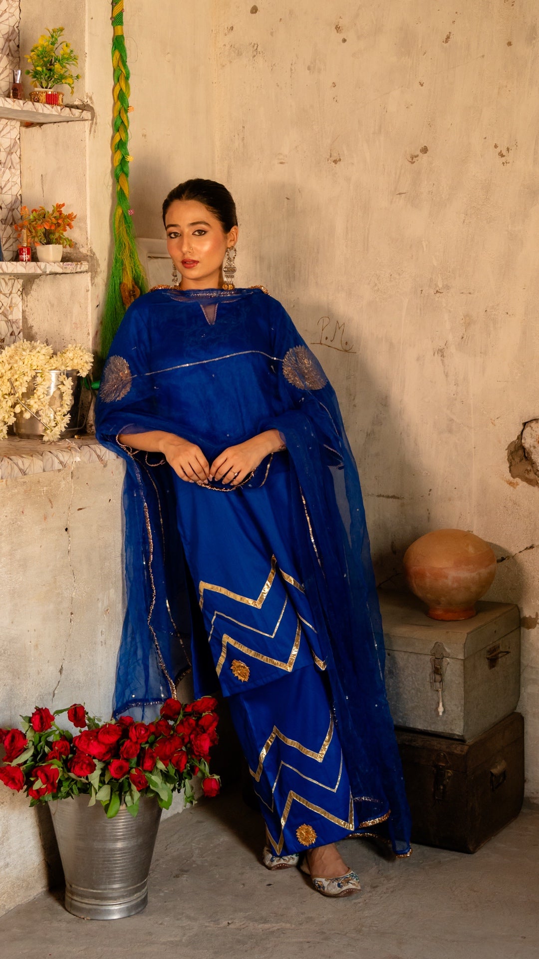 Sharvari Electric blue Suit Set