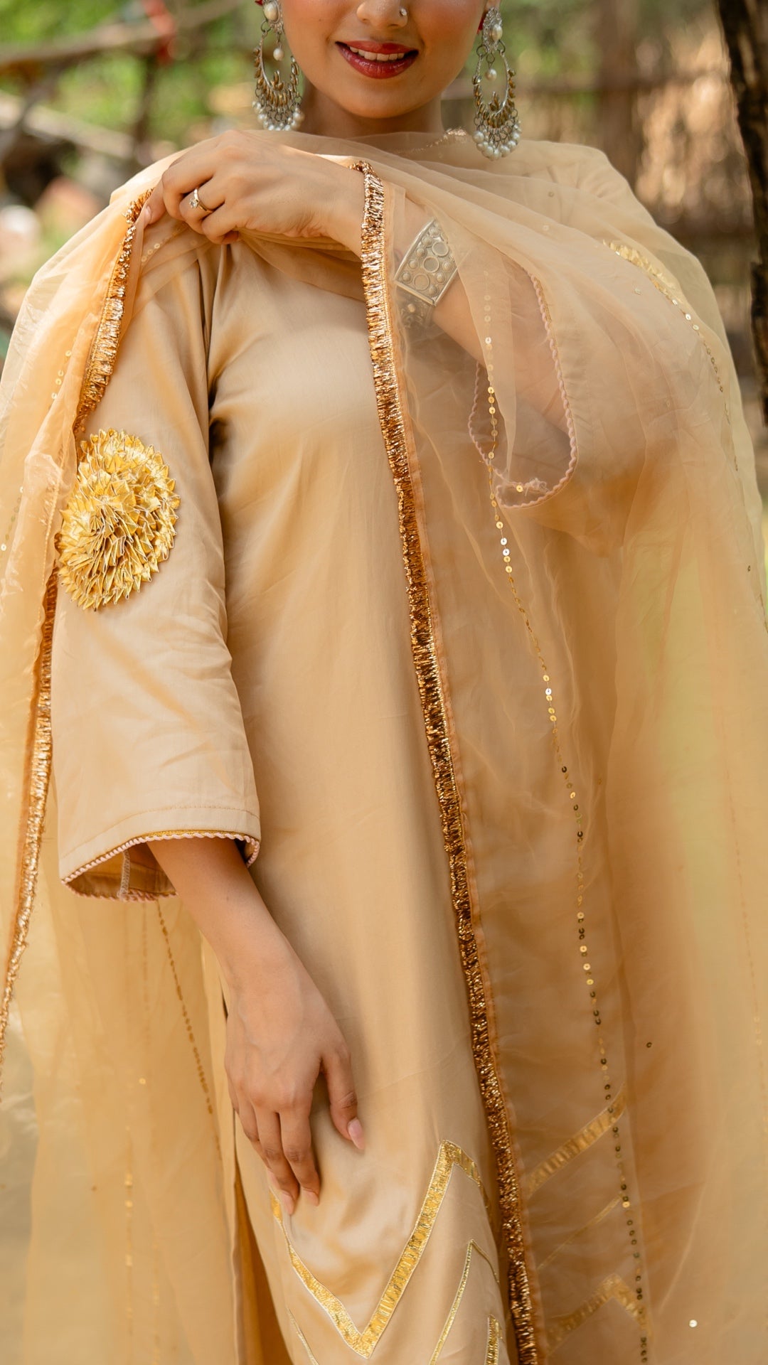 Mohini Beige Suit Set