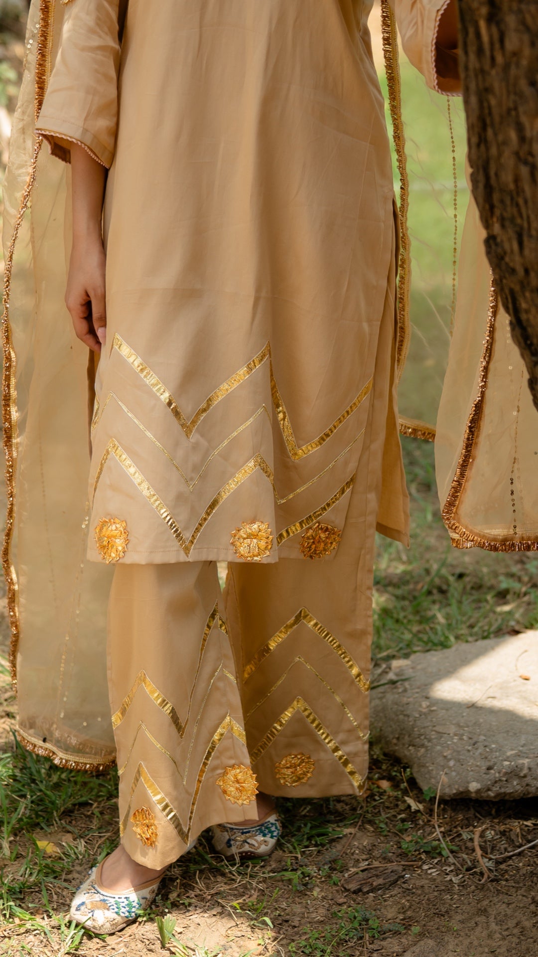 Mohini Beige Suit Set