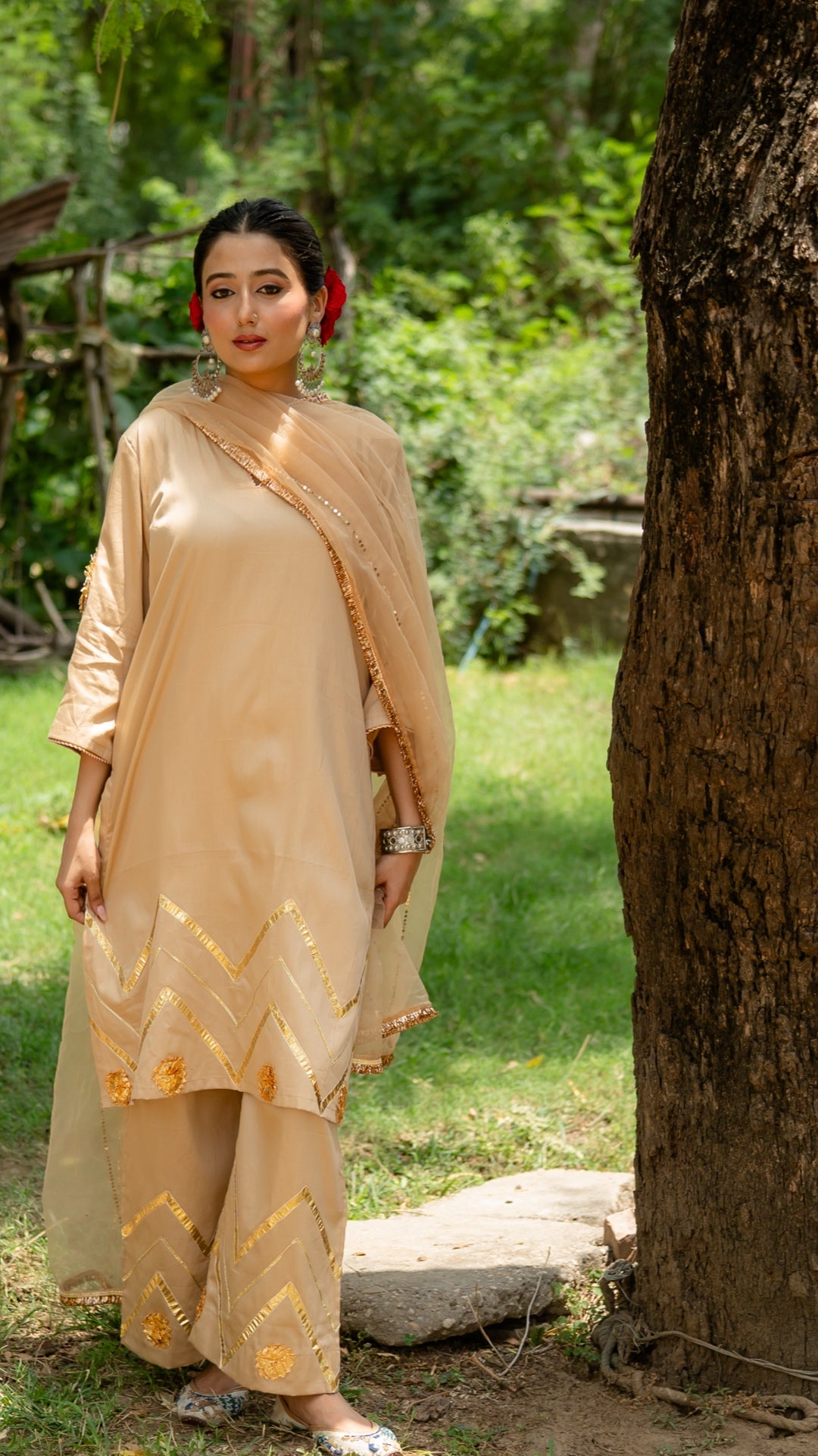 Mohini Beige Suit Set