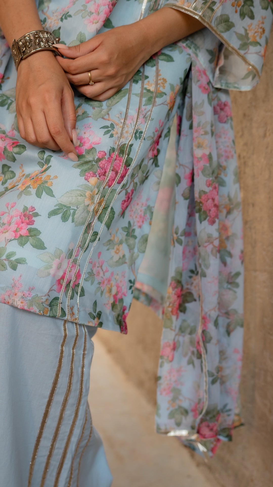 Ice Flora Chiffon Suit Set