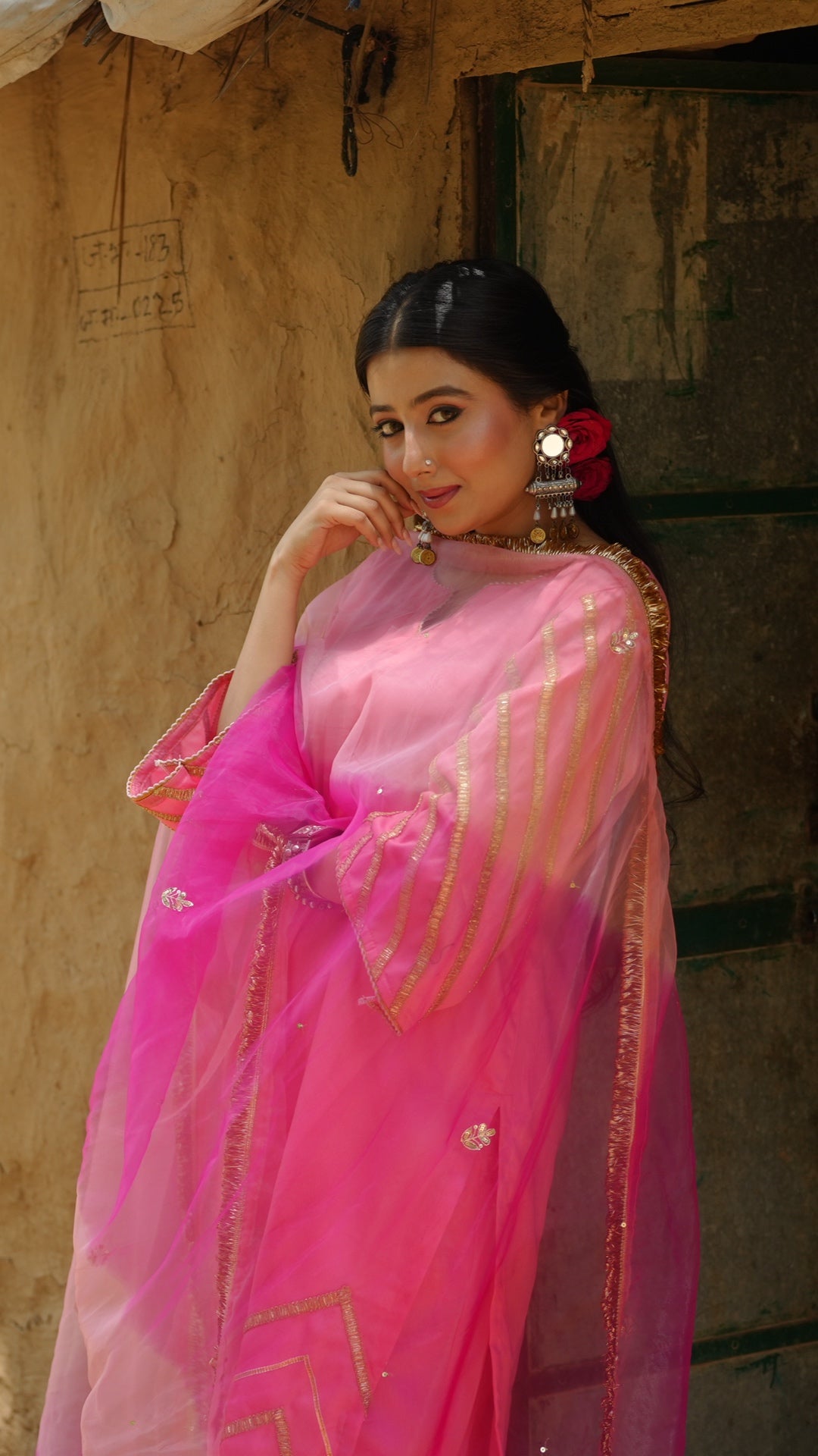 Mohini Peach & Pink Suit Set