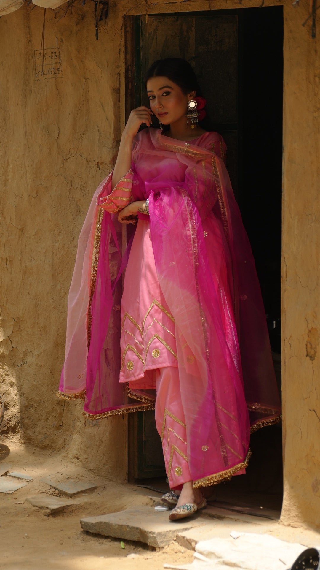 Mohini Peach & Pink Suit Set