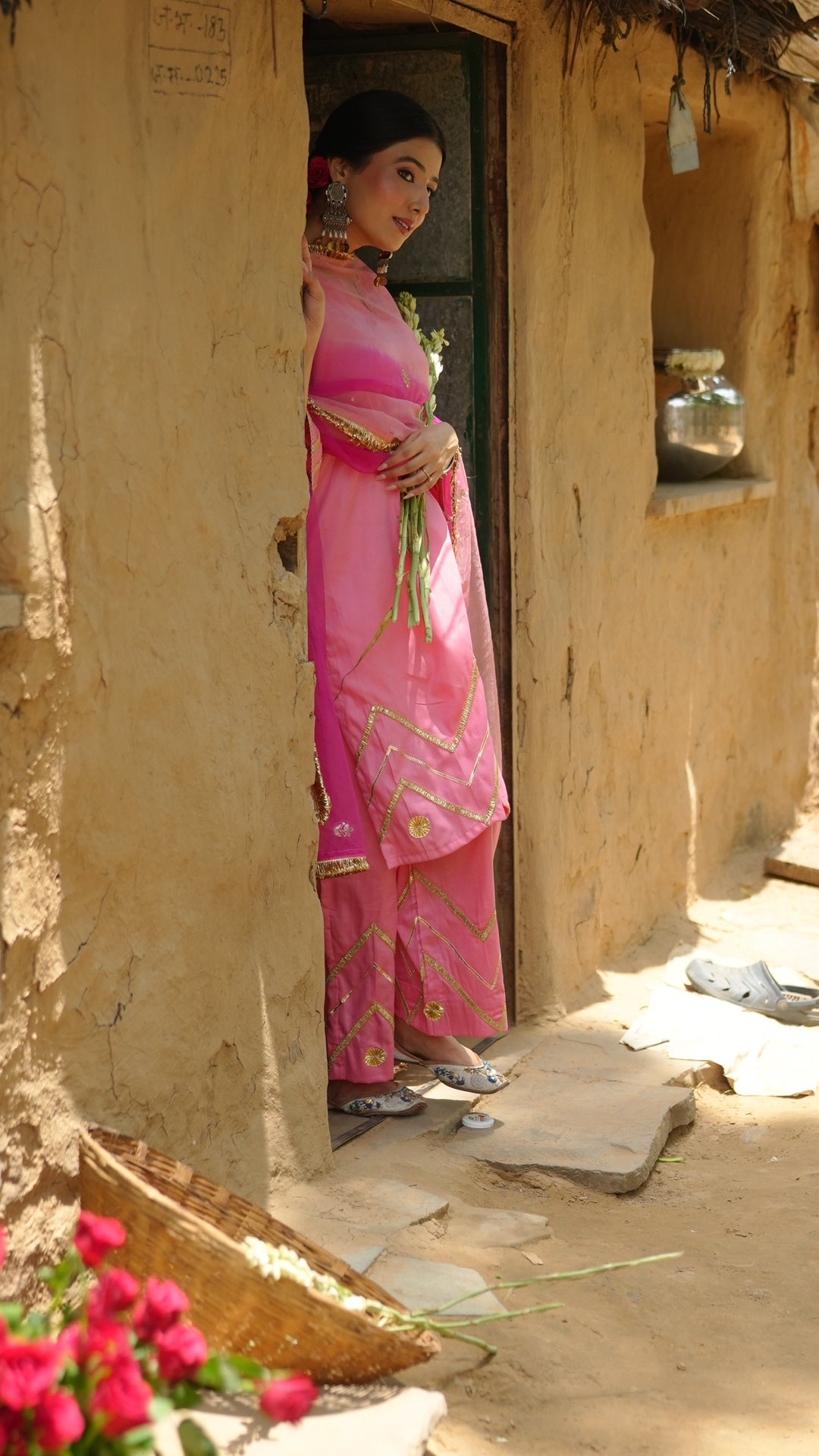 Mohini Peach & Pink Suit Set