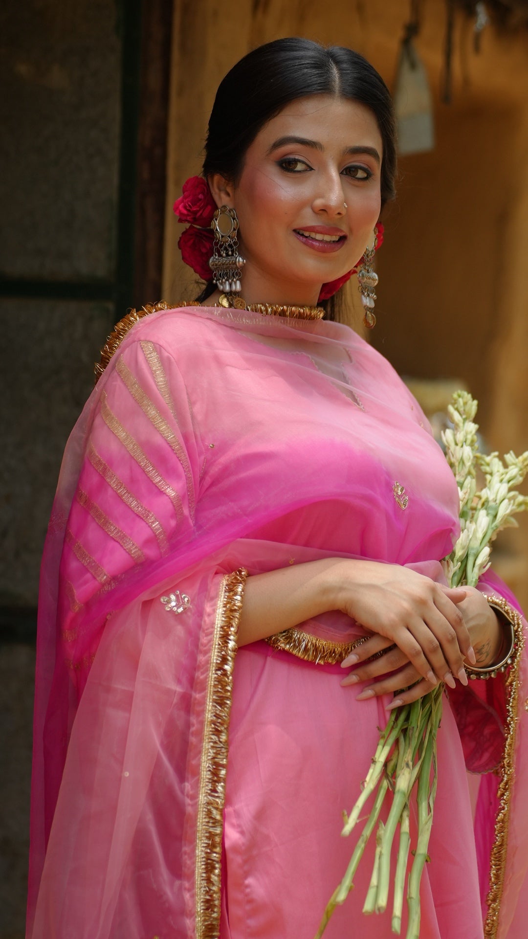 Mohini Peach & Pink Suit Set