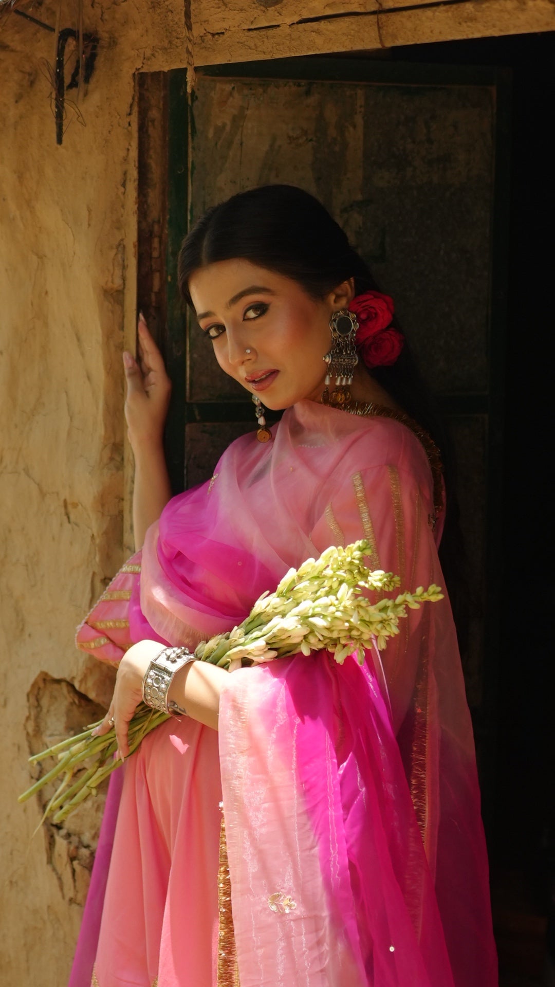 Mohini Peach & Pink Suit Set