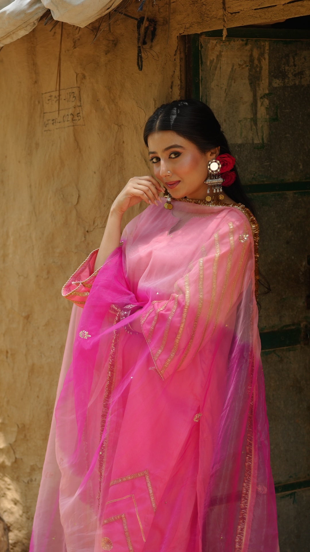 Mohini Peach & Pink Suit Set