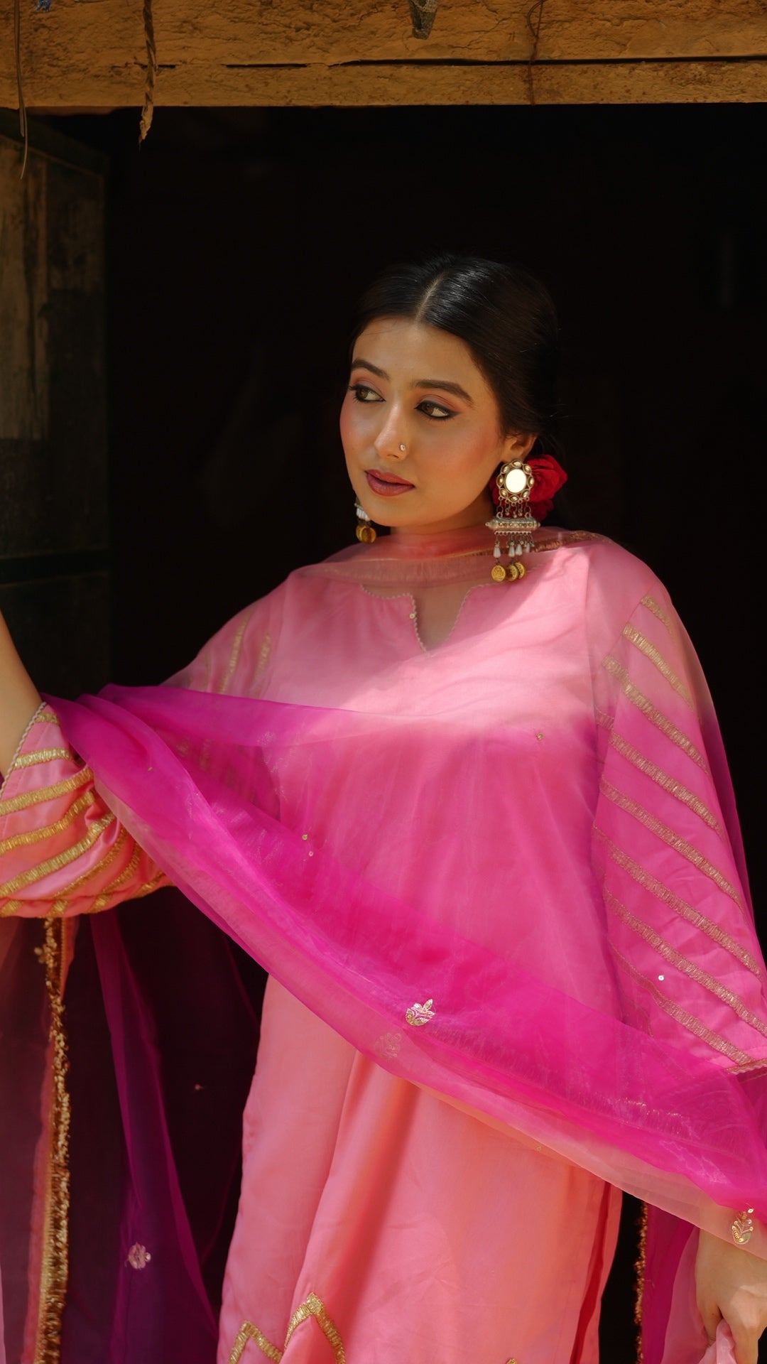 Mohini Peach & Pink Suit Set