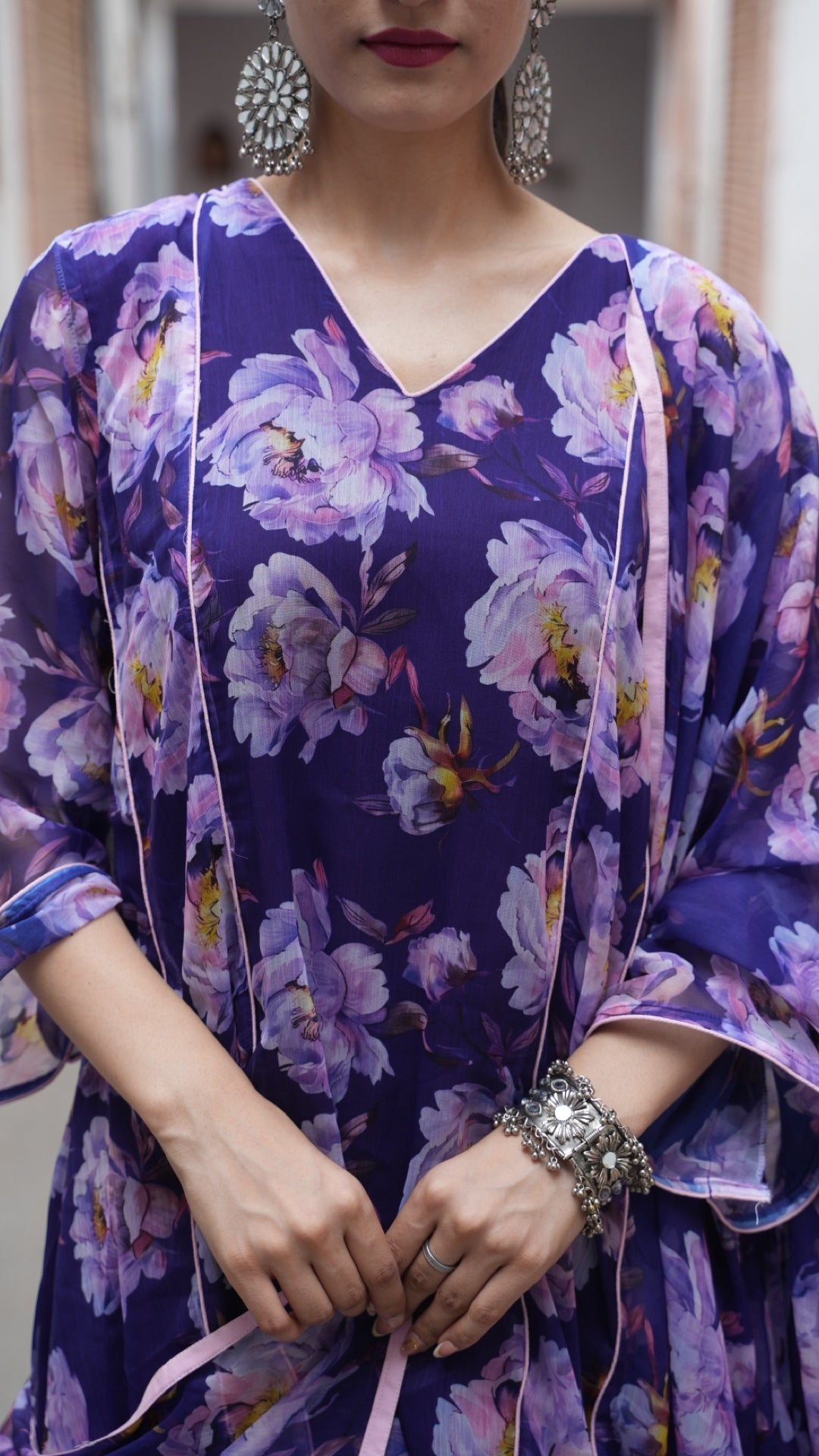 Grape Purple Flora Suit Set