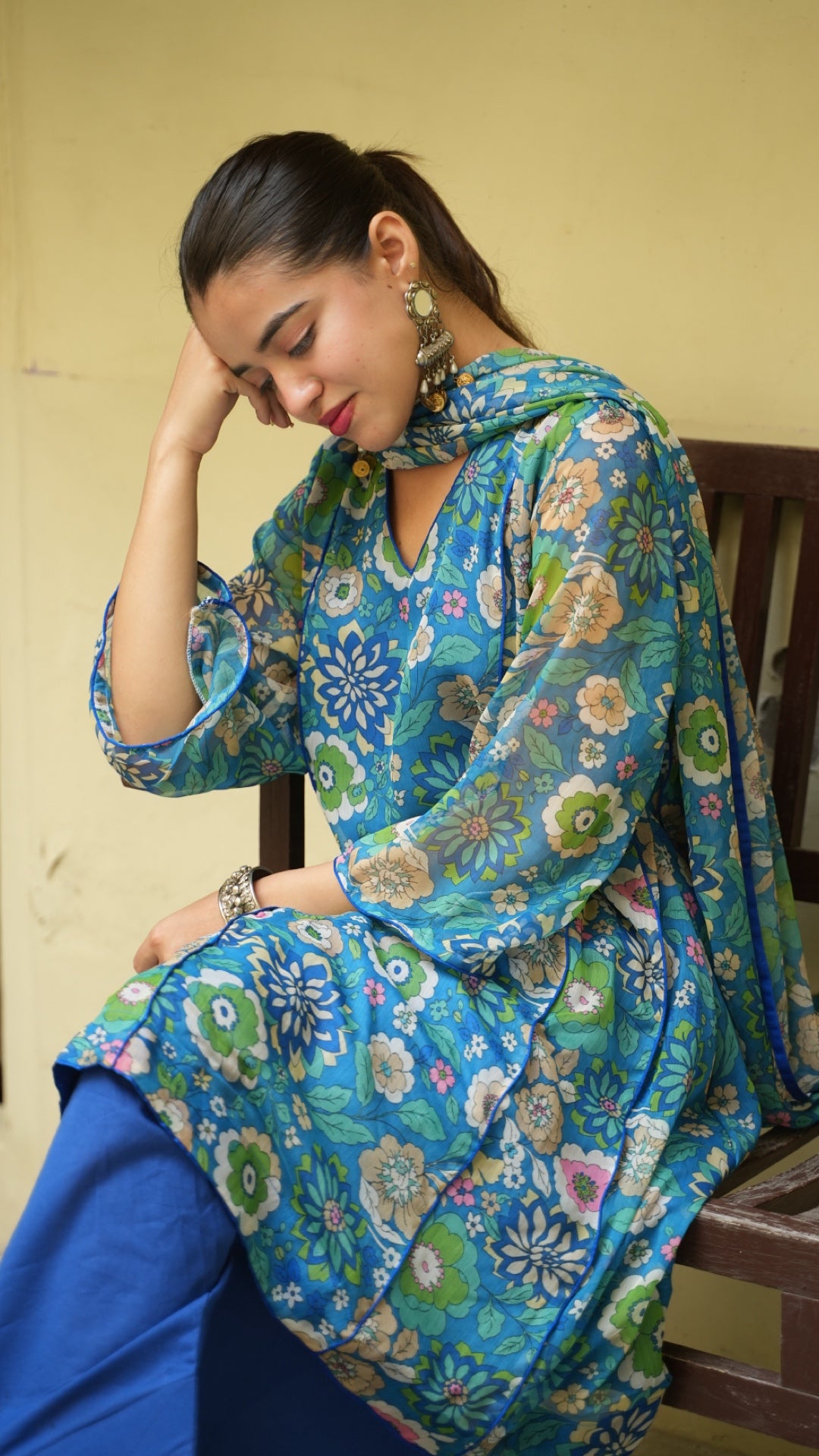 Iconic Green & Blue Farshi Set