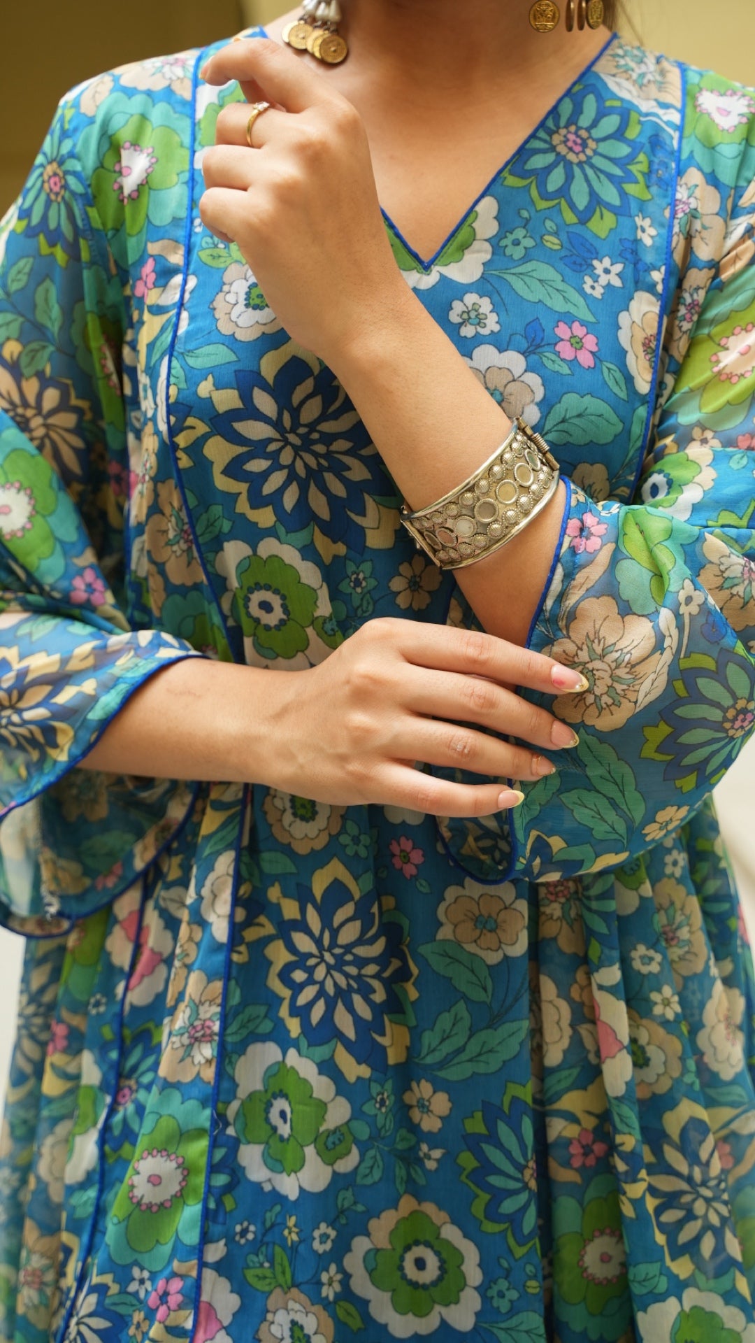 Iconic Green & Blue Farshi Set